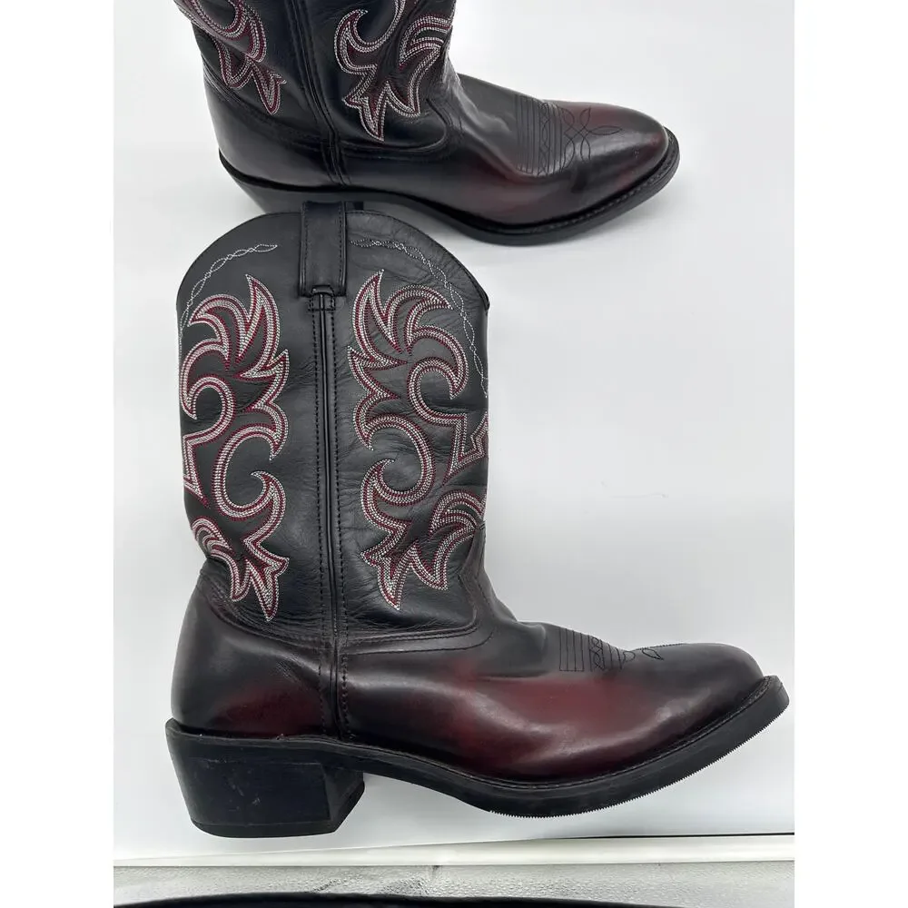 Durango‎ Black & Dark Brown With Red stitch LEM315 12EE Mens